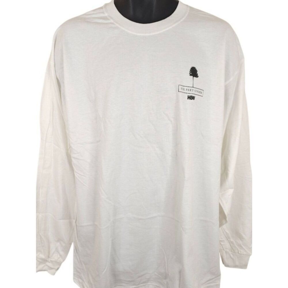 Vintage Six Feet Under T Shirt Mens Size XL White HBO TV Series Promo